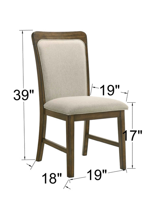 Broadmoor Beige/Brown Dining Set (table 4 chair and bench)
