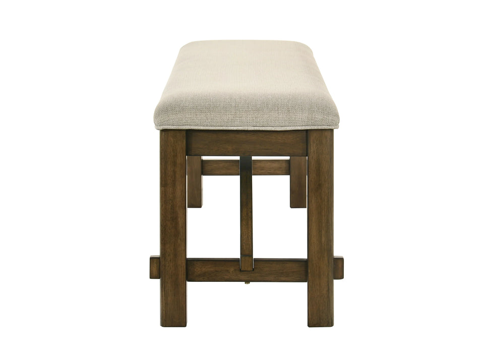 Broadmoor Beige/Brown Dining Set (table 4 chair and bench)