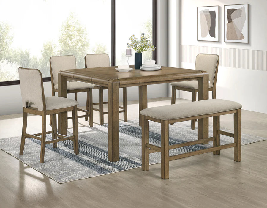 Cockrell Brown/Beige Extendable Counter Height Set