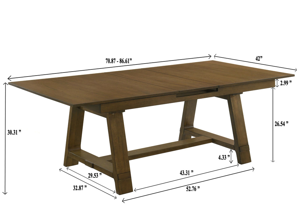 Everly Brown/Gray Dining Set