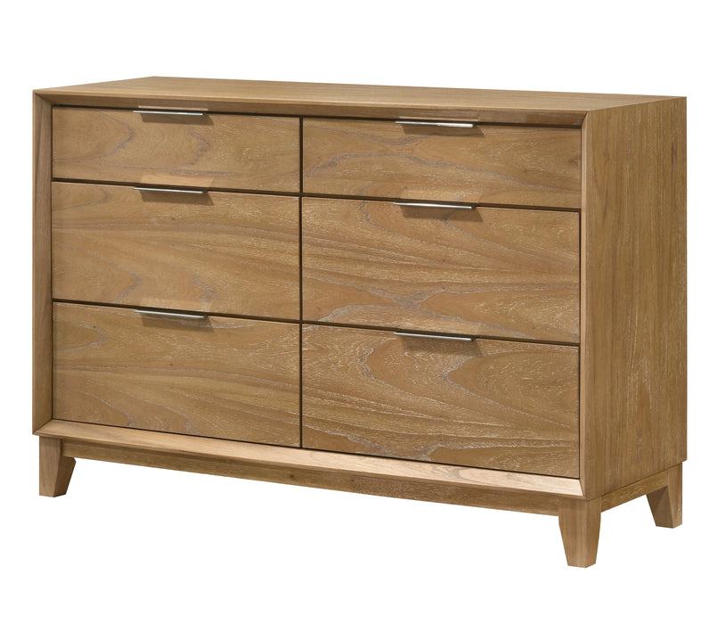 Brand New 5Pc Florian Natural Upholstered Storage Platform Bedroom Set