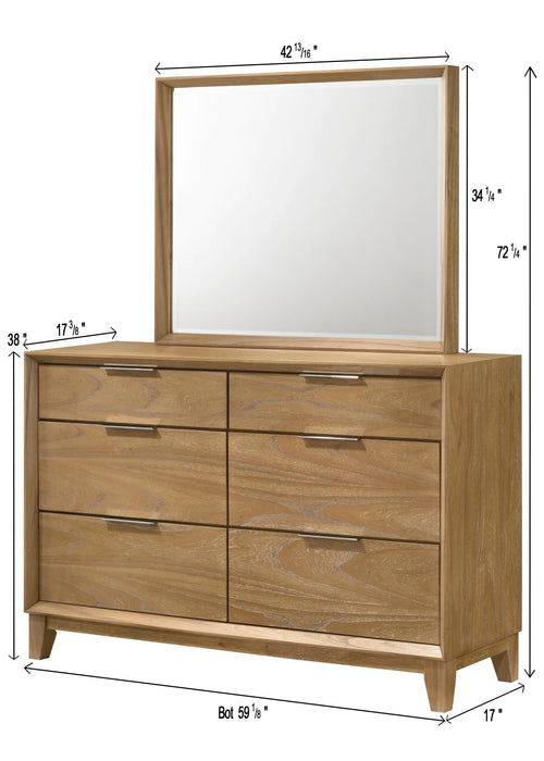 Brand New 5Pc Florian Natural Upholstered Storage Platform Bedroom Set