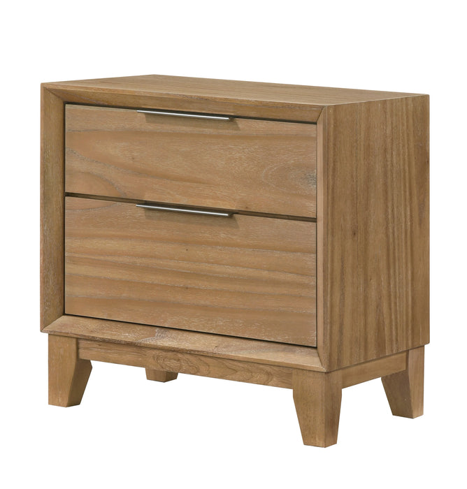Brand New 5Pc Florian Natural Upholstered Storage Platform Bedroom Set