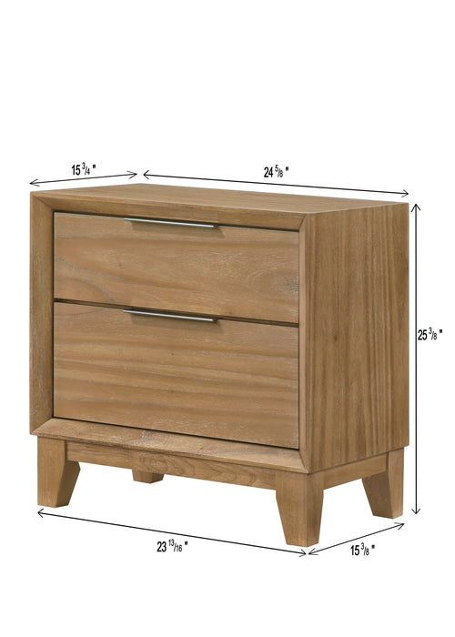 Brand New 5Pc Florian Natural Upholstered Storage Platform Bedroom Set