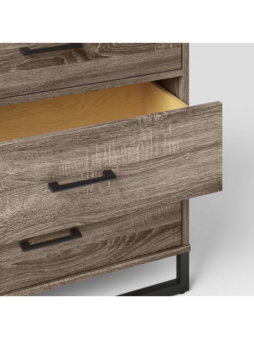 3 drawer dresser grey wood