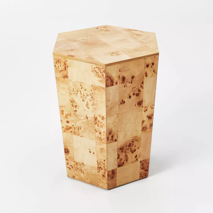 Ogden Burled Wood Accent Table