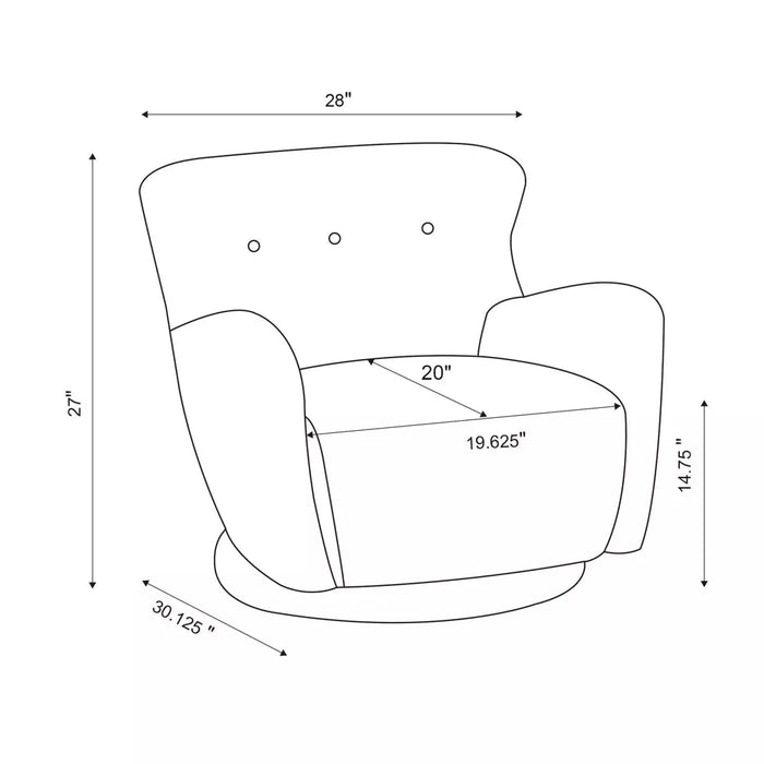 Kessler Swivel Chair Cream