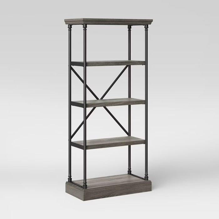 65" Conway Cast Iron Bookshelf