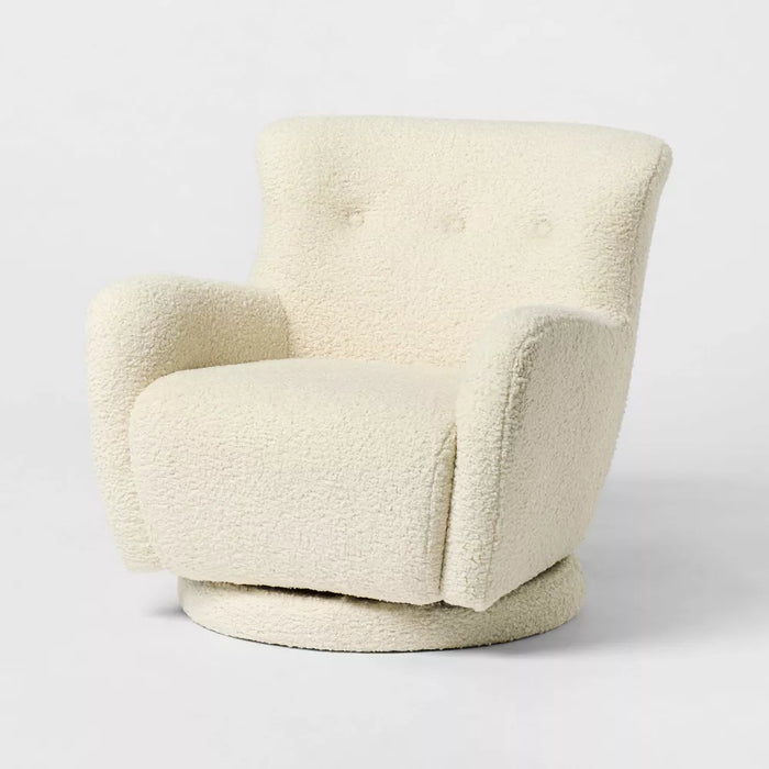 Kessler Swivel Chair Cream
