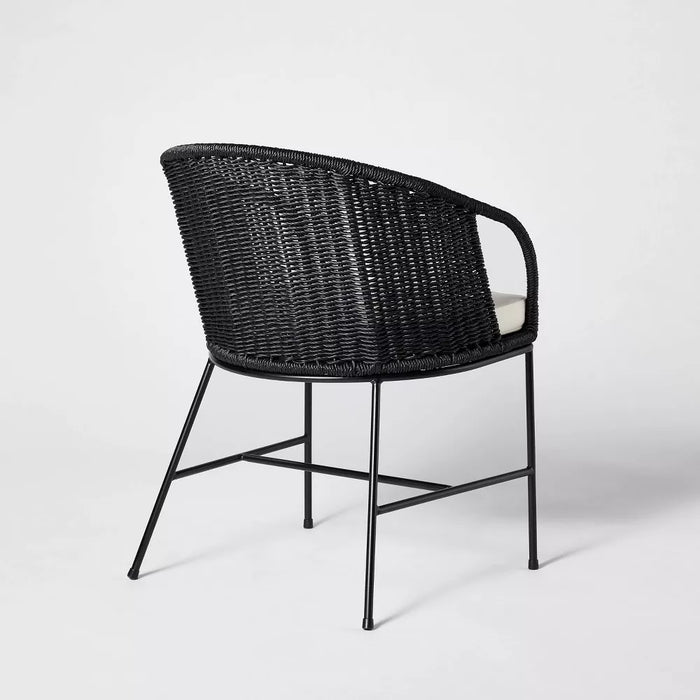 2pc Westcliff Seagrass Dining Chairs Black (2 chairs)