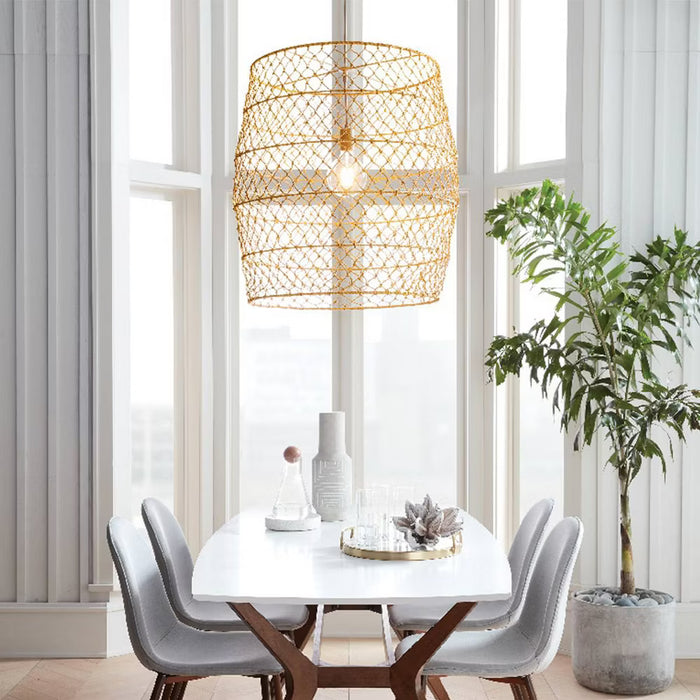 72" Emmond Mid Century Modern Dining Table White/Brown