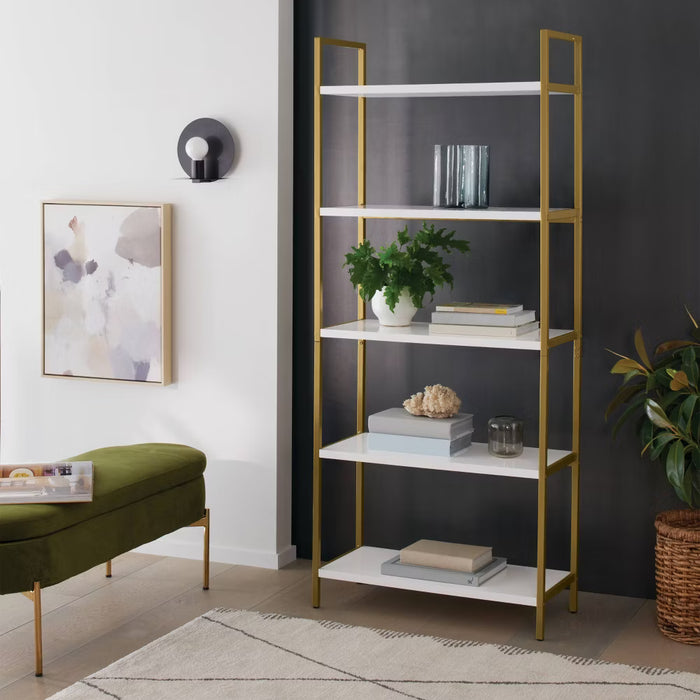 72" Loring 5 Shelf Ladder Bookshelf