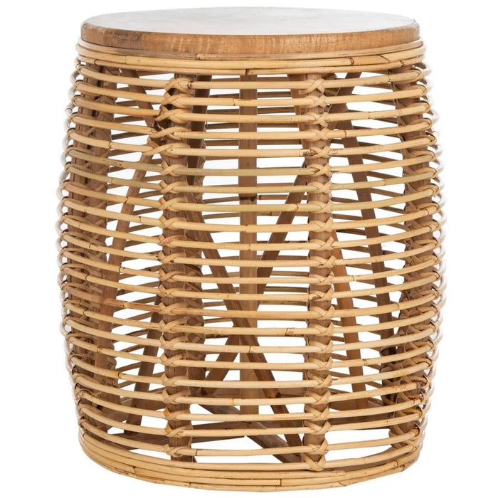 Maui Rattan Drum Stool Table