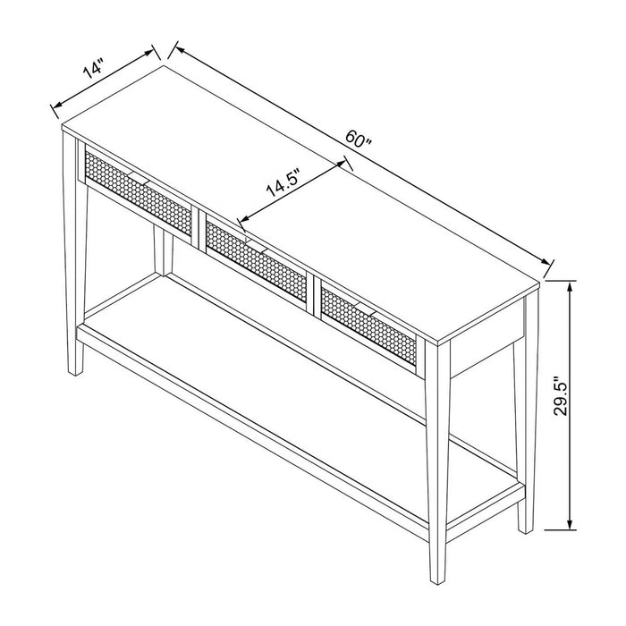 East Bluff Woven Drawer Console Table