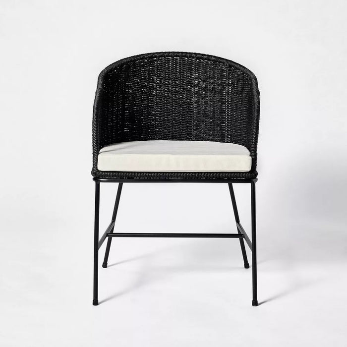 2pc Westcliff Seagrass Dining Chairs Black (2 chairs)