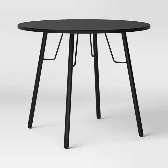 36" Round Dining Table Black