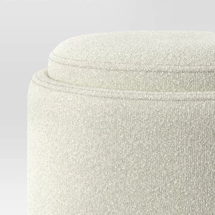 Round Upholstered Storage Ottoman