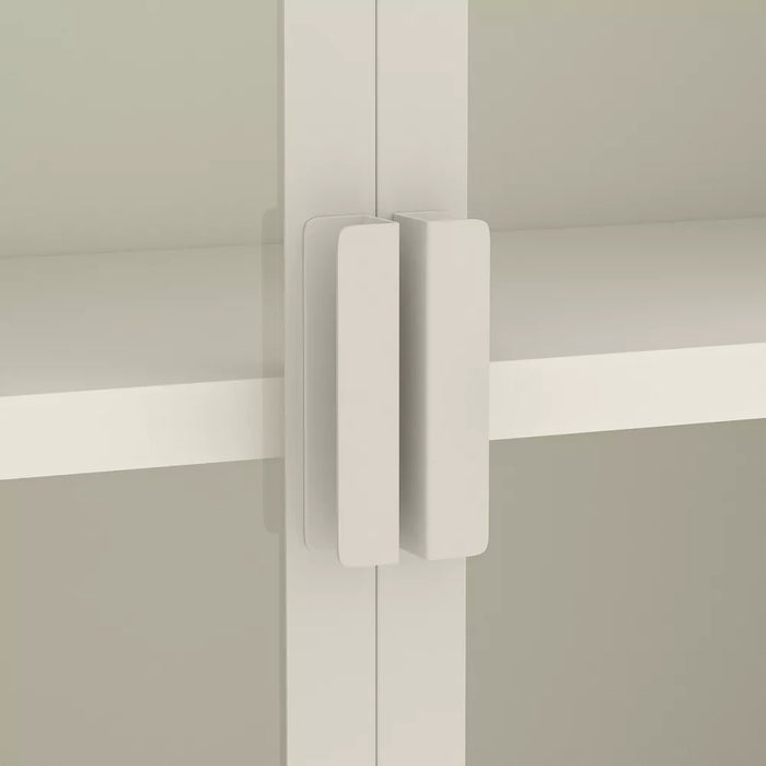 2 Door Metal Rolling Locker Storage Cabinet Chalk White