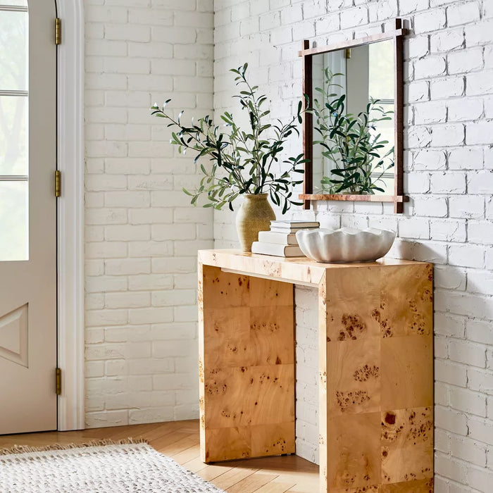 Ogden Burled Wood Console Table