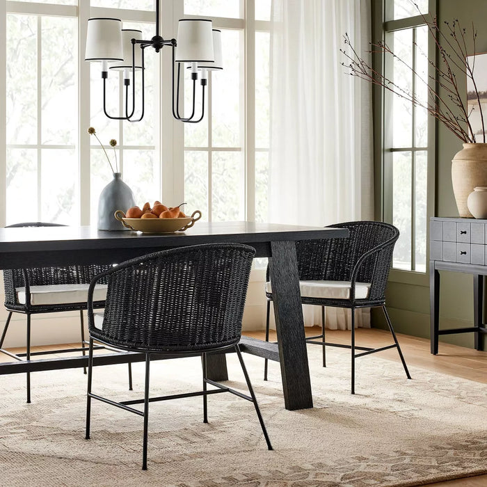 2pc Westcliff Seagrass Dining Chairs Black (2 chairs)