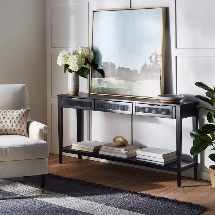 East Bluff Woven Drawer Console Table