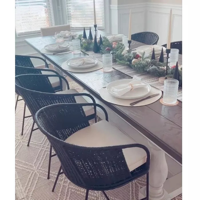 2pc Westcliff Seagrass Dining Chairs Black (2 chairs)