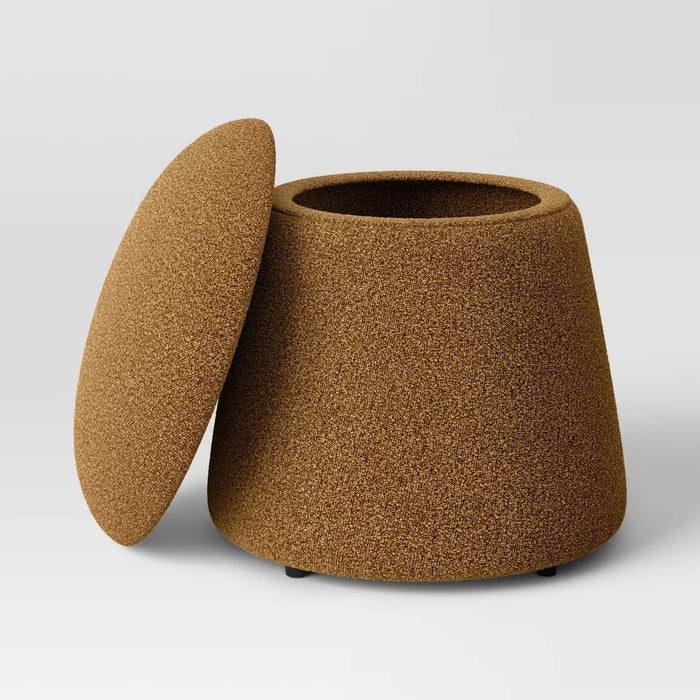 Mushroom Upholstered Storage Ottoman