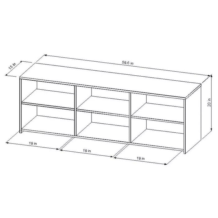 Dorm Storage TV Stand for TVs up to 70" Black