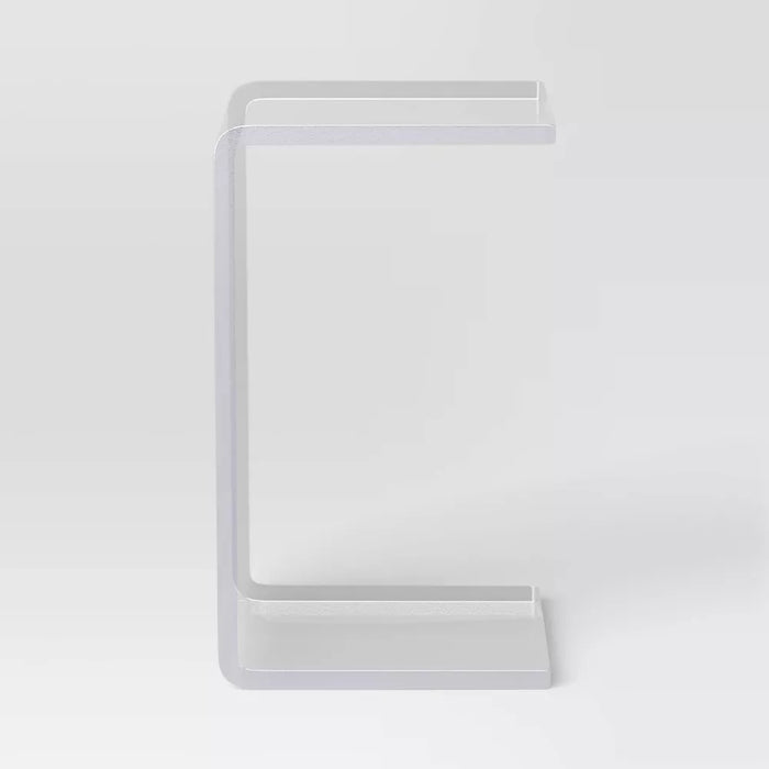 Acrylic C Shaped Side Table Clear
