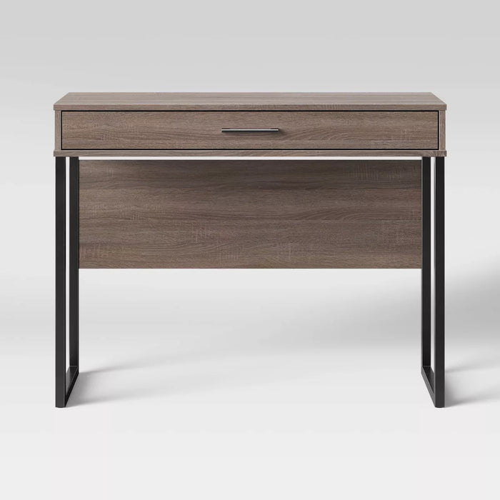 Mixed Material Writing Desk Gray