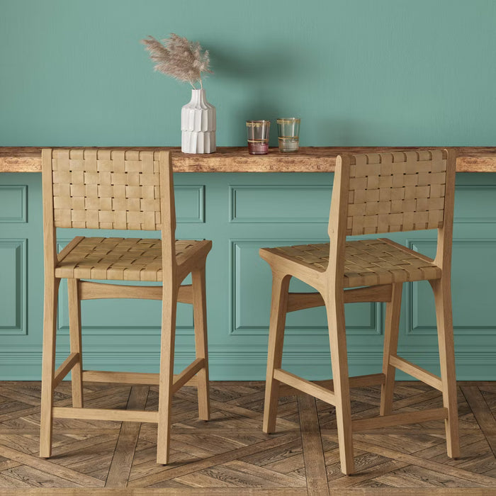 Woven Counter Height Barstool, Natural