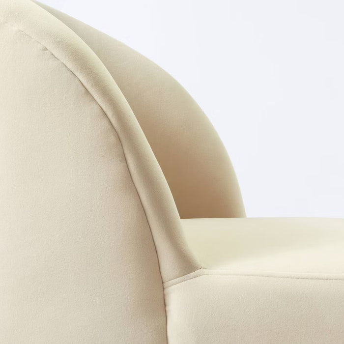 Pasadena Swivel Accent Chair Light Beige Velvet