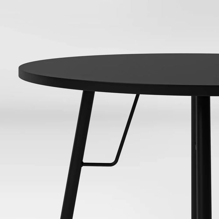 36" Round Dining Table Black