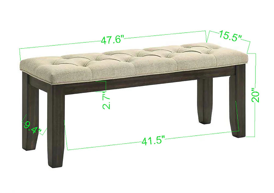 Herbert Espresso/Beige Extendable Dining Set