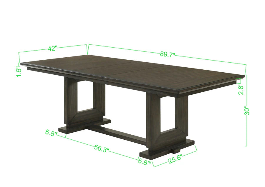 Herbert Espresso/Beige Extendable Dining Set