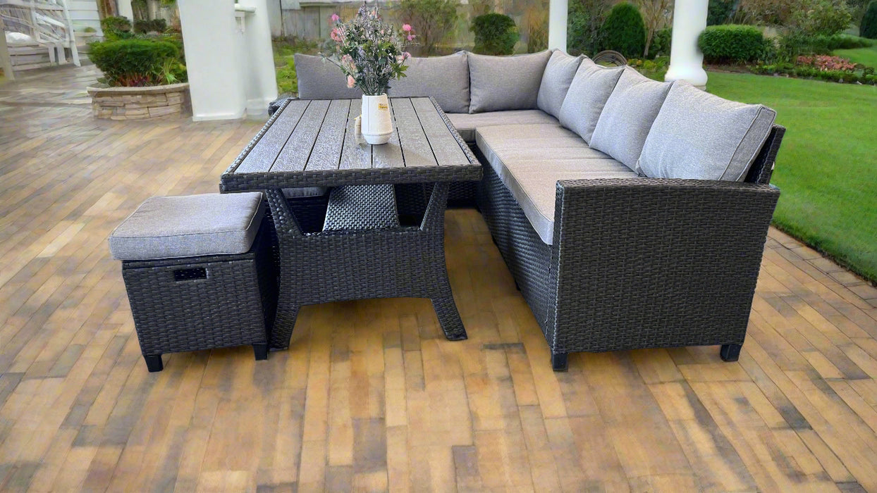 Patio Outdoor Sectional Wicker Set- Mason Oaks