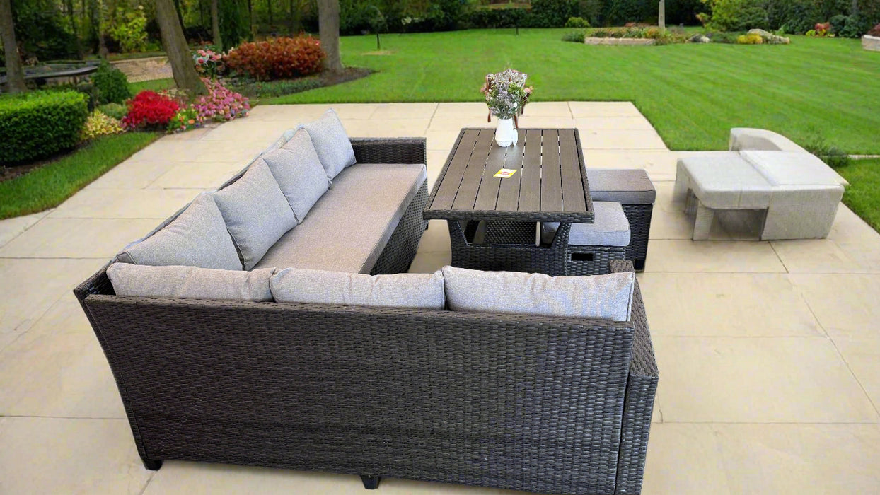 Patio Outdoor Sectional Wicker Set- Mason Oaks