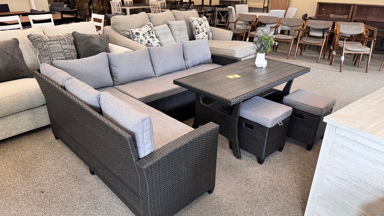 Patio Outdoor Sectional Wicker Set- Mason Oaks