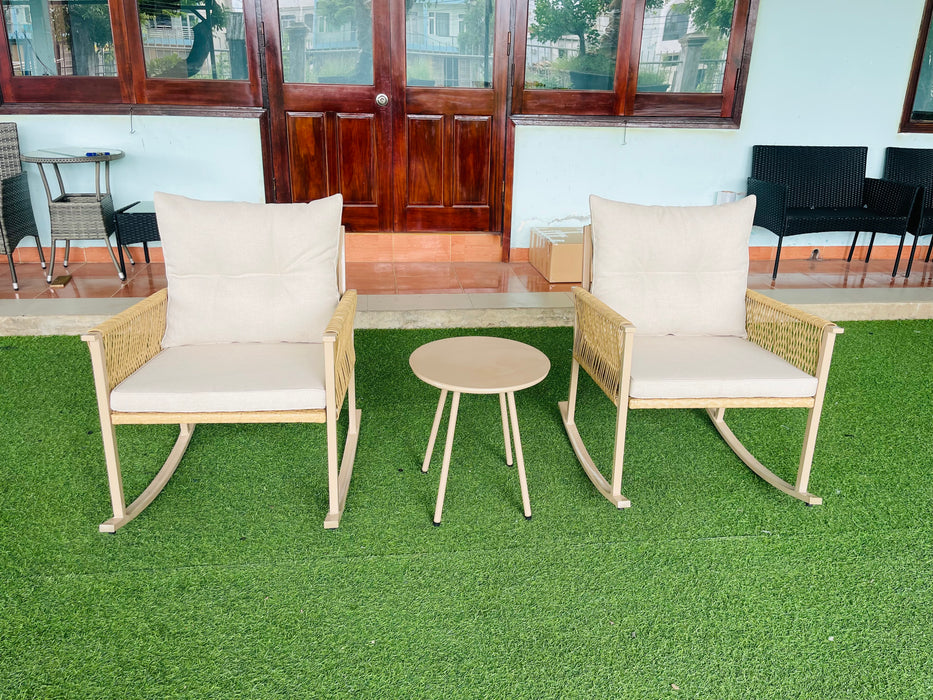 3Pc Patio Rocking Set