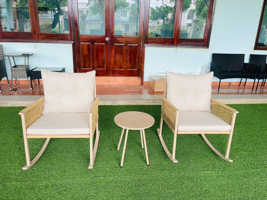 3Pc Patio Rocking Set