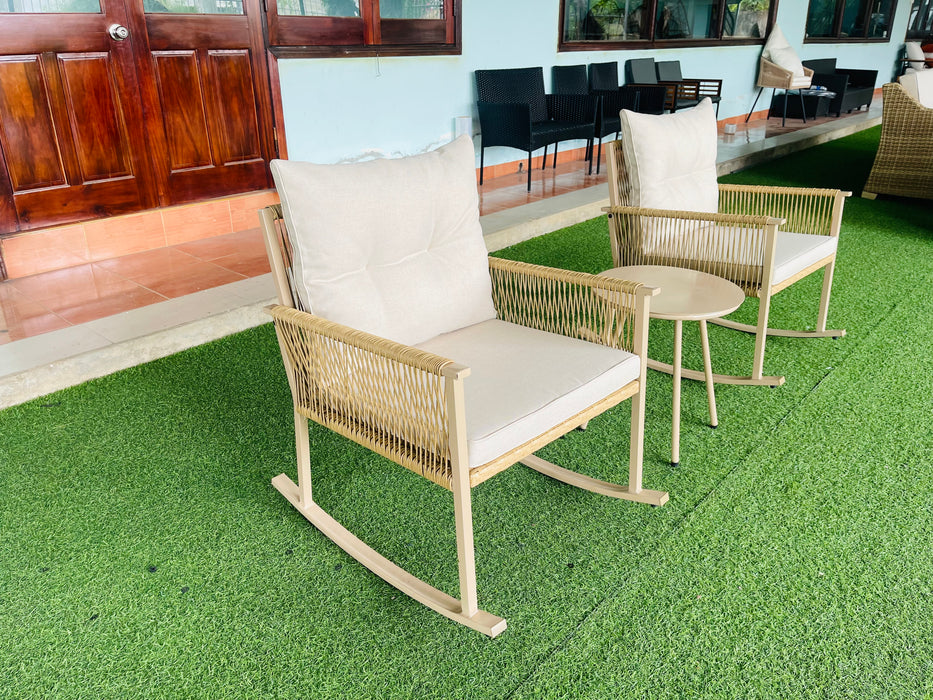 3Pc Patio Rocking Set