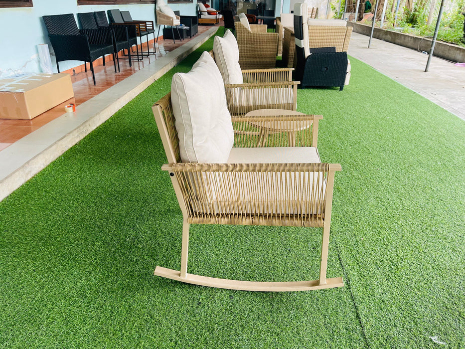 3Pc Patio Rocking Set