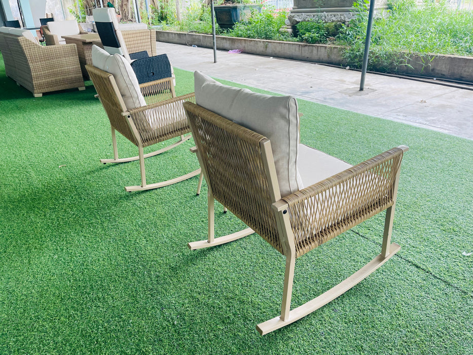 3Pc Patio Rocking Set