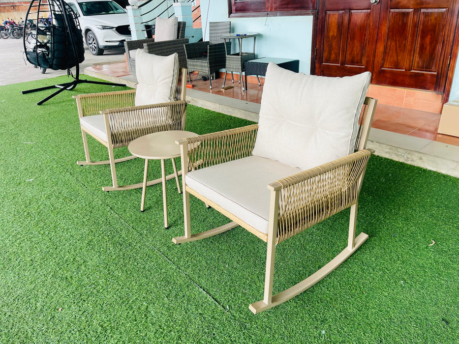 3Pc Patio Rocking Set
