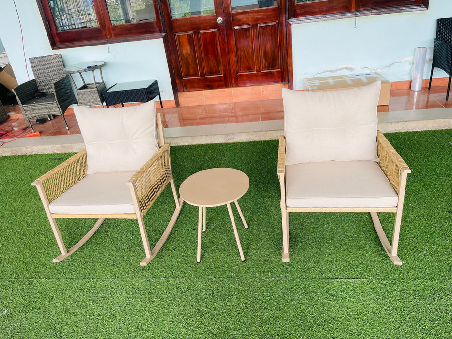 3Pc Patio Rocking Set
