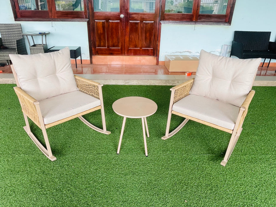 3Pc Patio Rocking Set