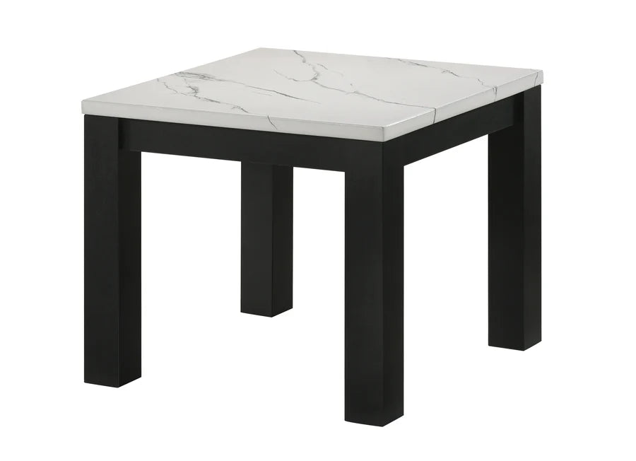 Ivy White Faux Marble 3-Piece Cocktail Set