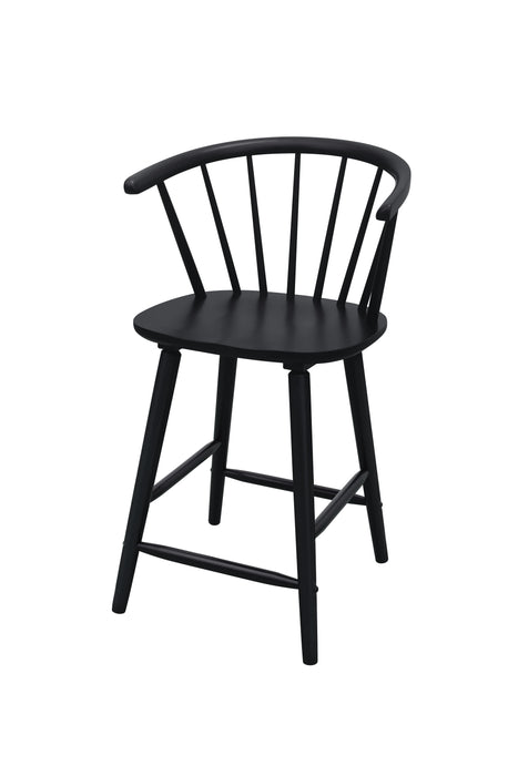 Janna Counter Height Wooden Stool, Black