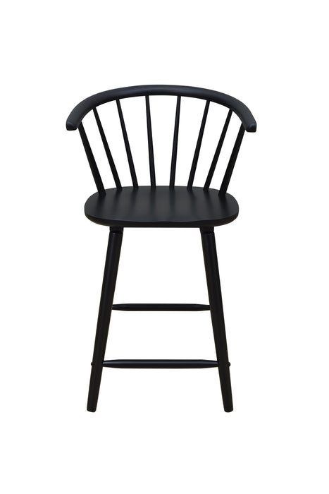 Janna Counter Height Wooden Stool, Black