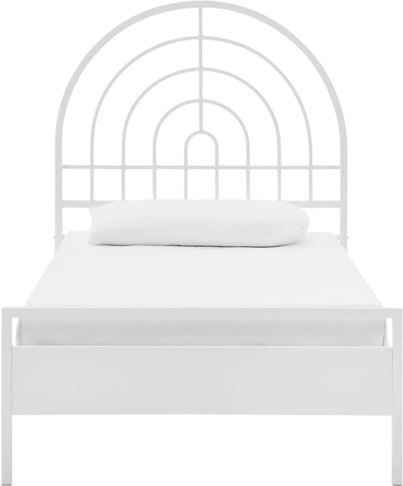 Jody White Metal Twin Bed